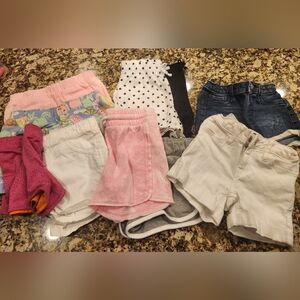 10 Girls Kids Shorts Bundle, Size 4-5